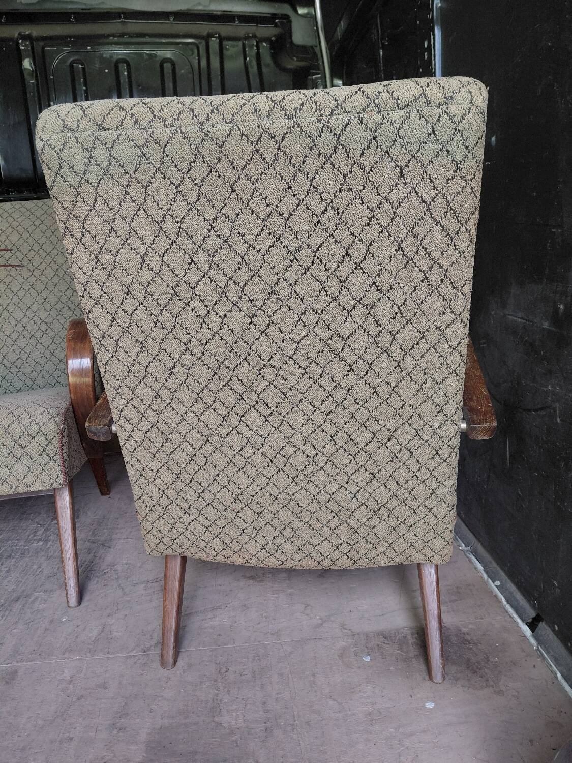 Art Deco armchairs by Czech designer Halabala.