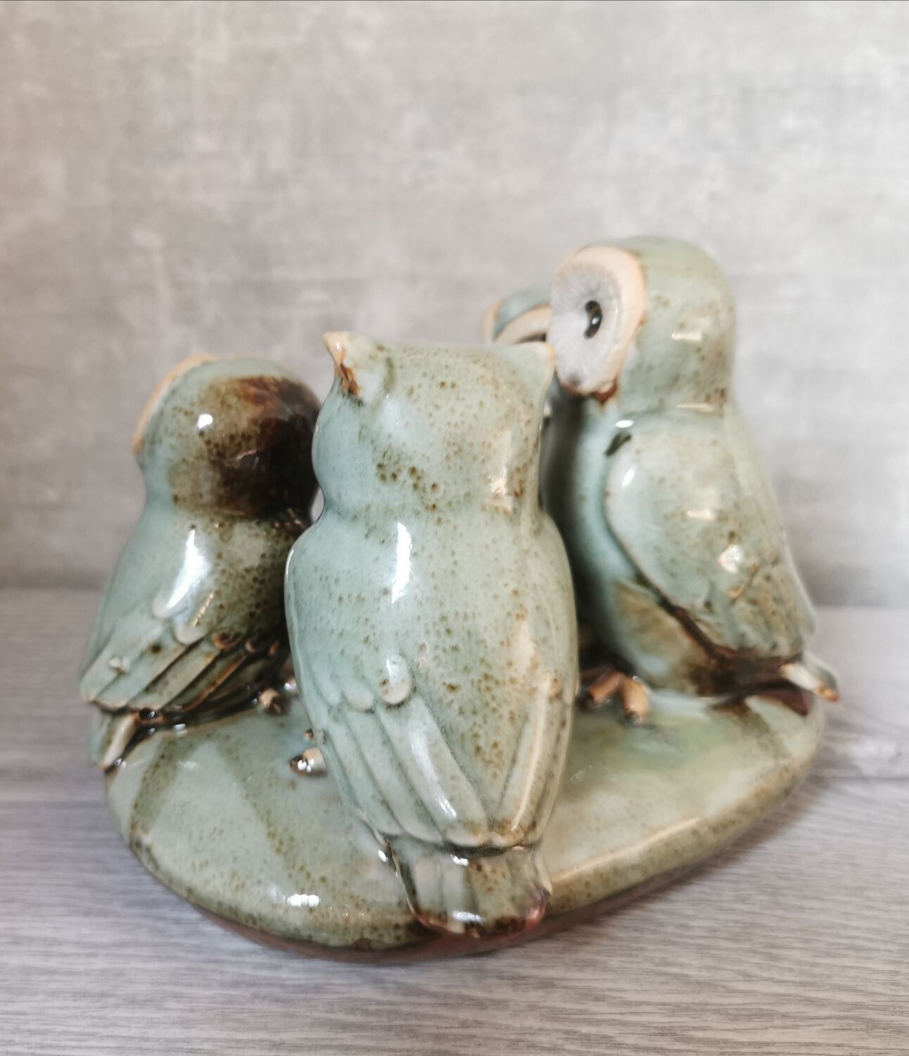 Ceramic owl candle holder