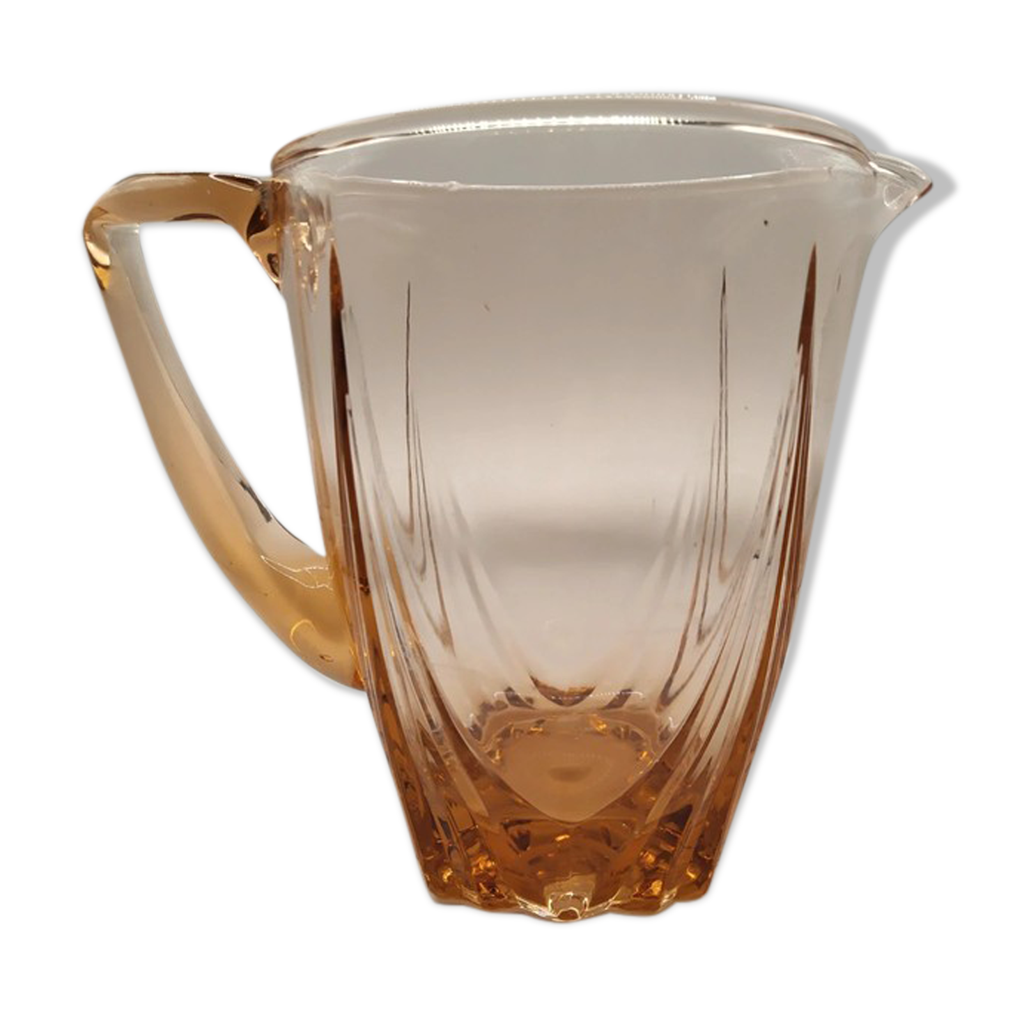 Vintage pink glass decanter