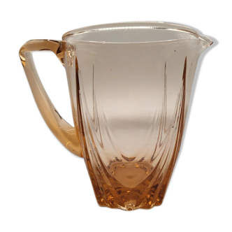 Vintage pink glass decanter