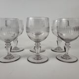 6 water glasses Cristallerie de Portieux XIXeme
