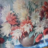 Large oil painting on canvas with golden frame