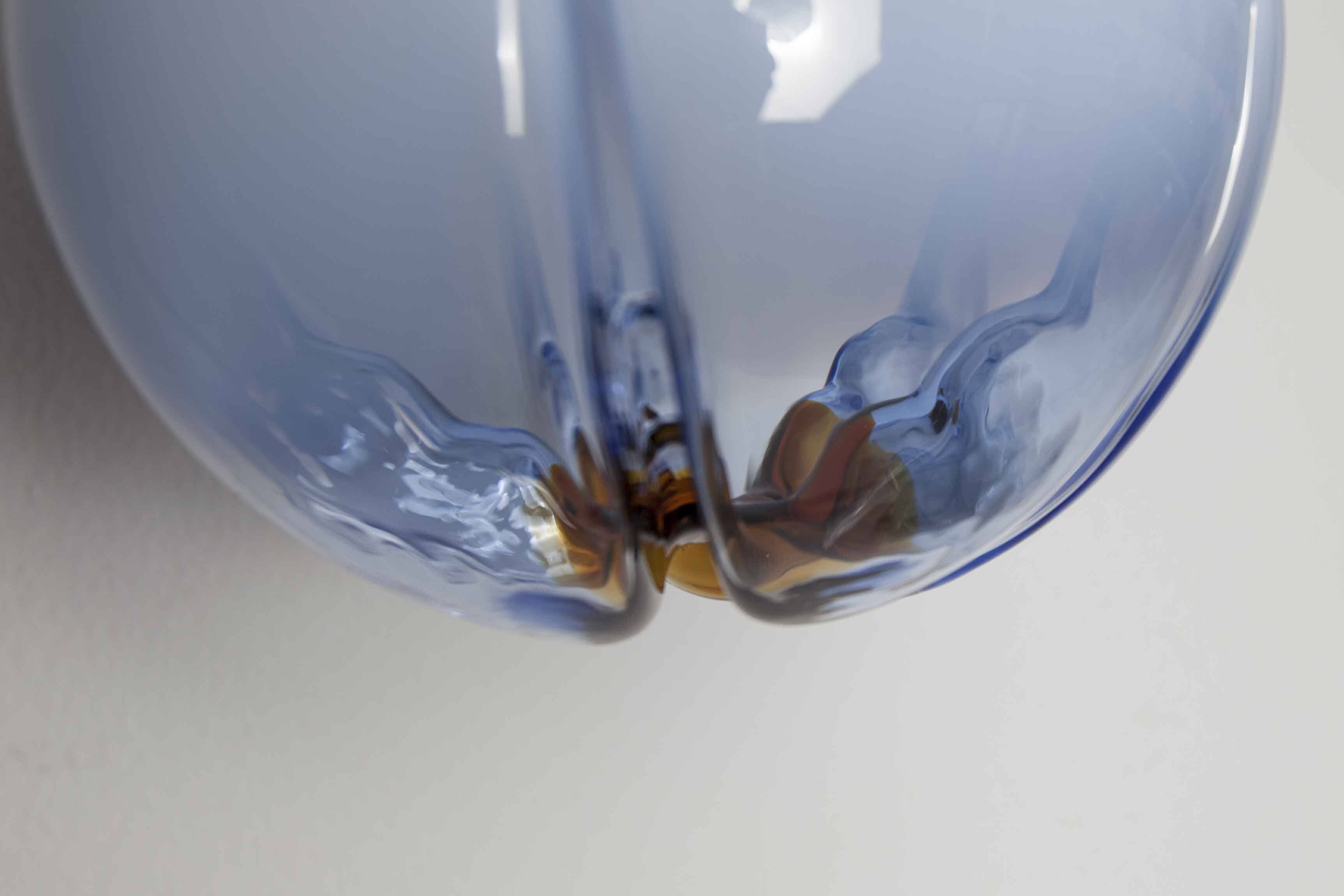 Murano glass globe pendant light Maazzega edition Italian design 70