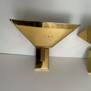 Paire d’applique vintage laiton massif, Allemagne 1980