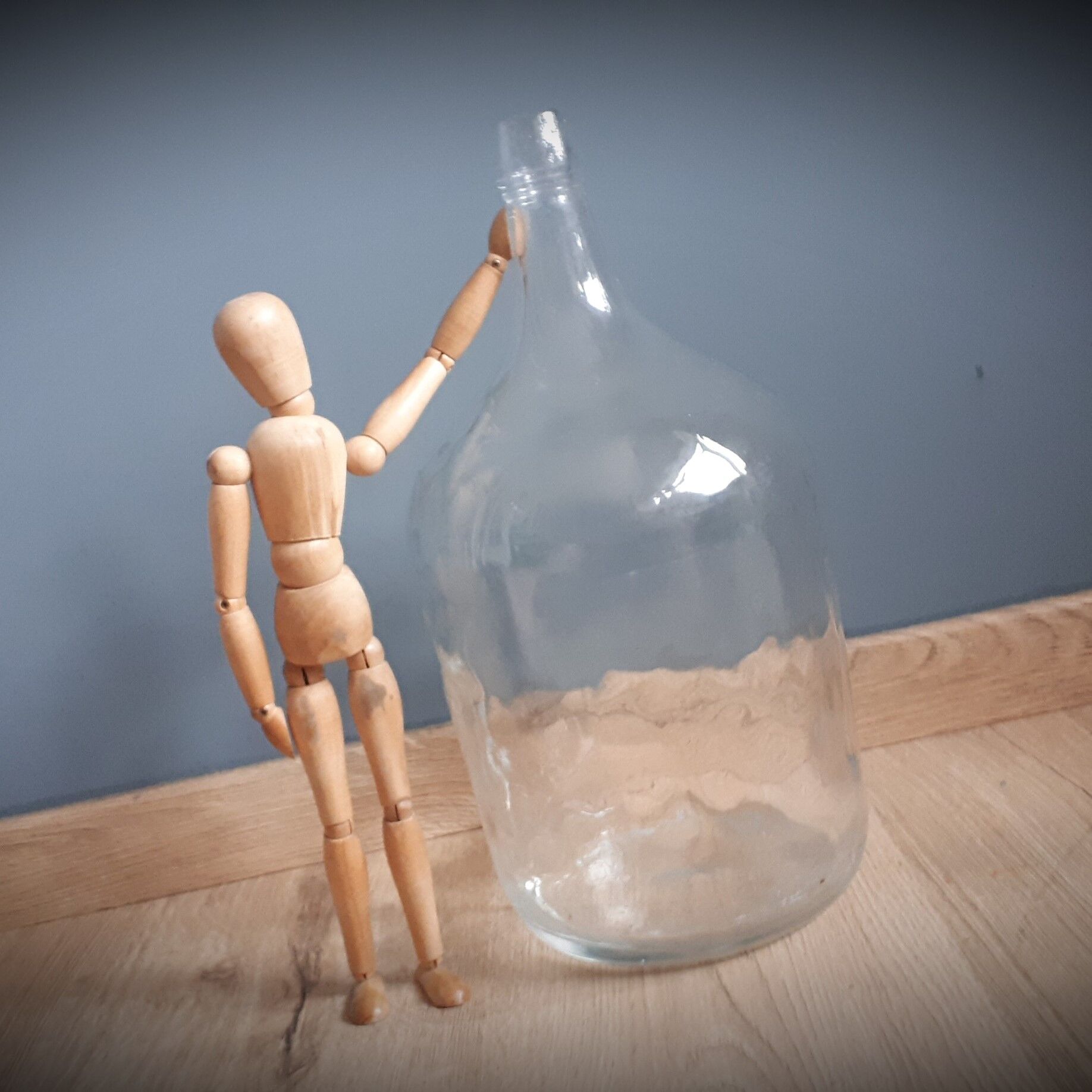 Authentic demijohn 5 L transparent