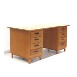 Vintage desk with light green