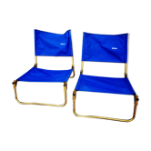 Pair of lafuma beach folding chairs