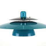 Blue-black lacquered ceiling lamp Denmark 1980