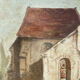 Painting drawing old nineteenth church