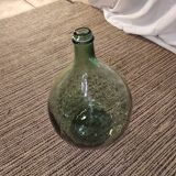 Dame jeanne ancienne verre fumé vert
