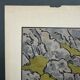 Lithograph by Henri Rivière The Aspects of Nature - The Cliff