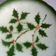4 assiettes 1910 décor houx Badonviller
