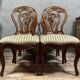 Suite of six mahogany chairs with openwork backs from the Napoleon III era around 1850