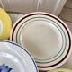 Lot de 6 assiettes plates dépareillées Digoin Sarreguemines et Gien années 30-40
