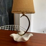 Ceramic lamp and vintage brass