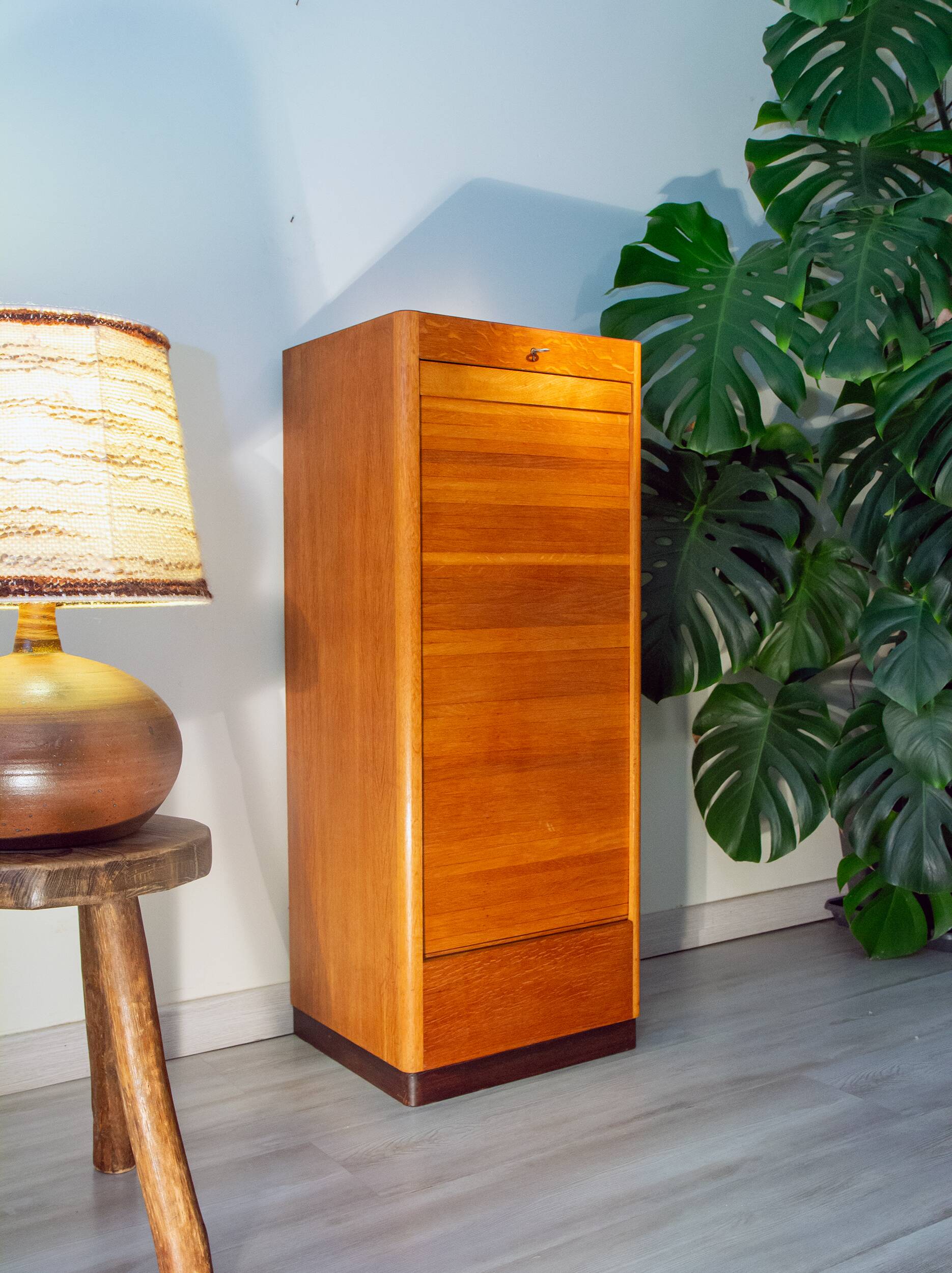 50s curtain filing cabinet