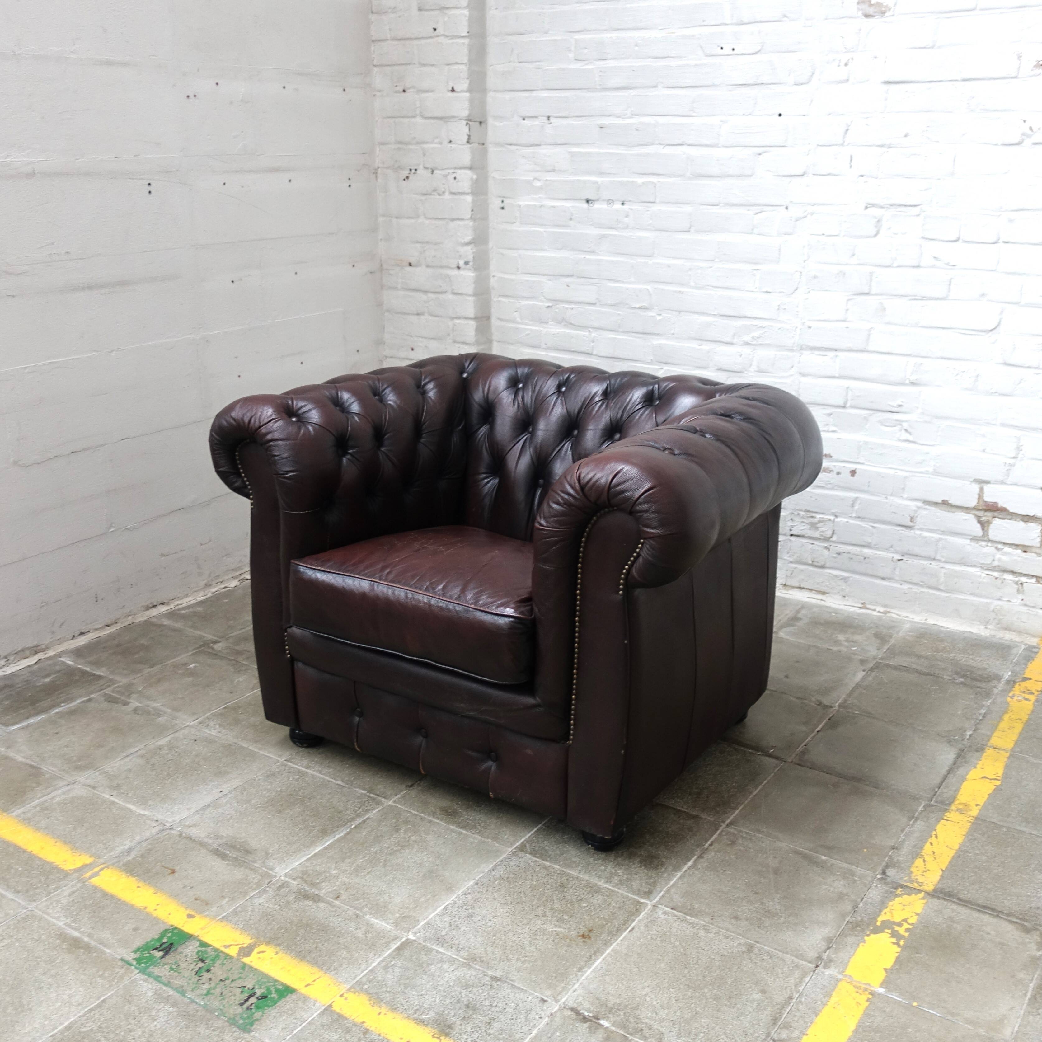 Vintage Chesterfield club fauteuil