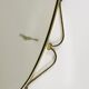 Elegant wall mirror in brass and black from the mid-century, Italy, 1950s.