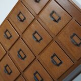 Vintage Dutch Oak Apothecary / Filing Cabinet, 1930s