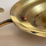 Antique solid bronze hand candlestick