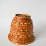 curved wicker plant pot 17 x 20 cm