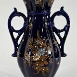 Midnight blue earthenware vase, "fives lille" - early twentieth century