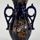 Midnight blue earthenware vase, "fives lille" - early twentieth century