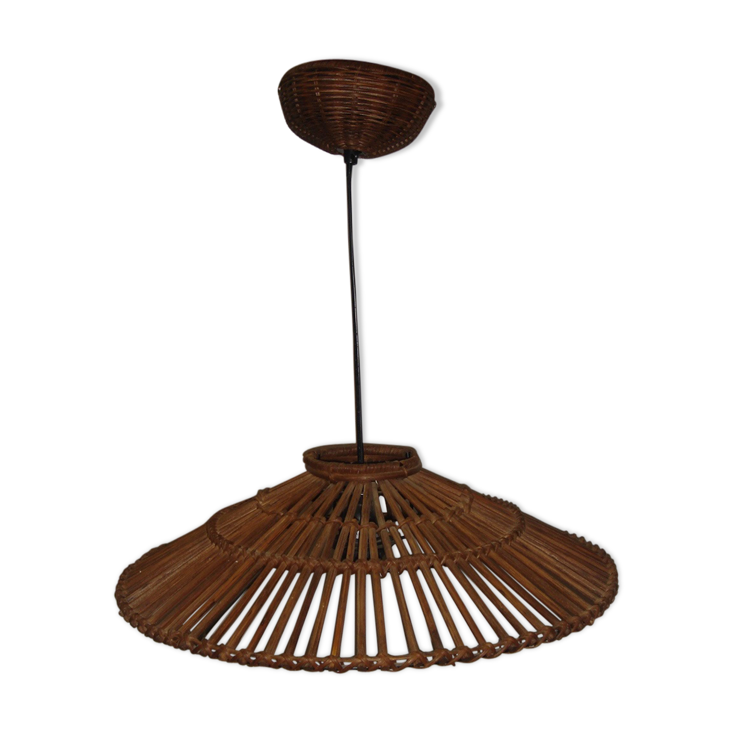 Rattan bamboo & wicker wooden hanging lamp
