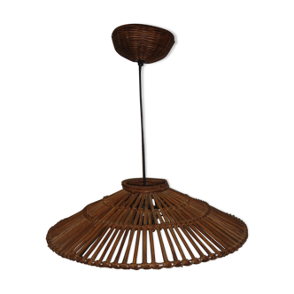 Rattan bamboo & wicker wooden hanging lamp