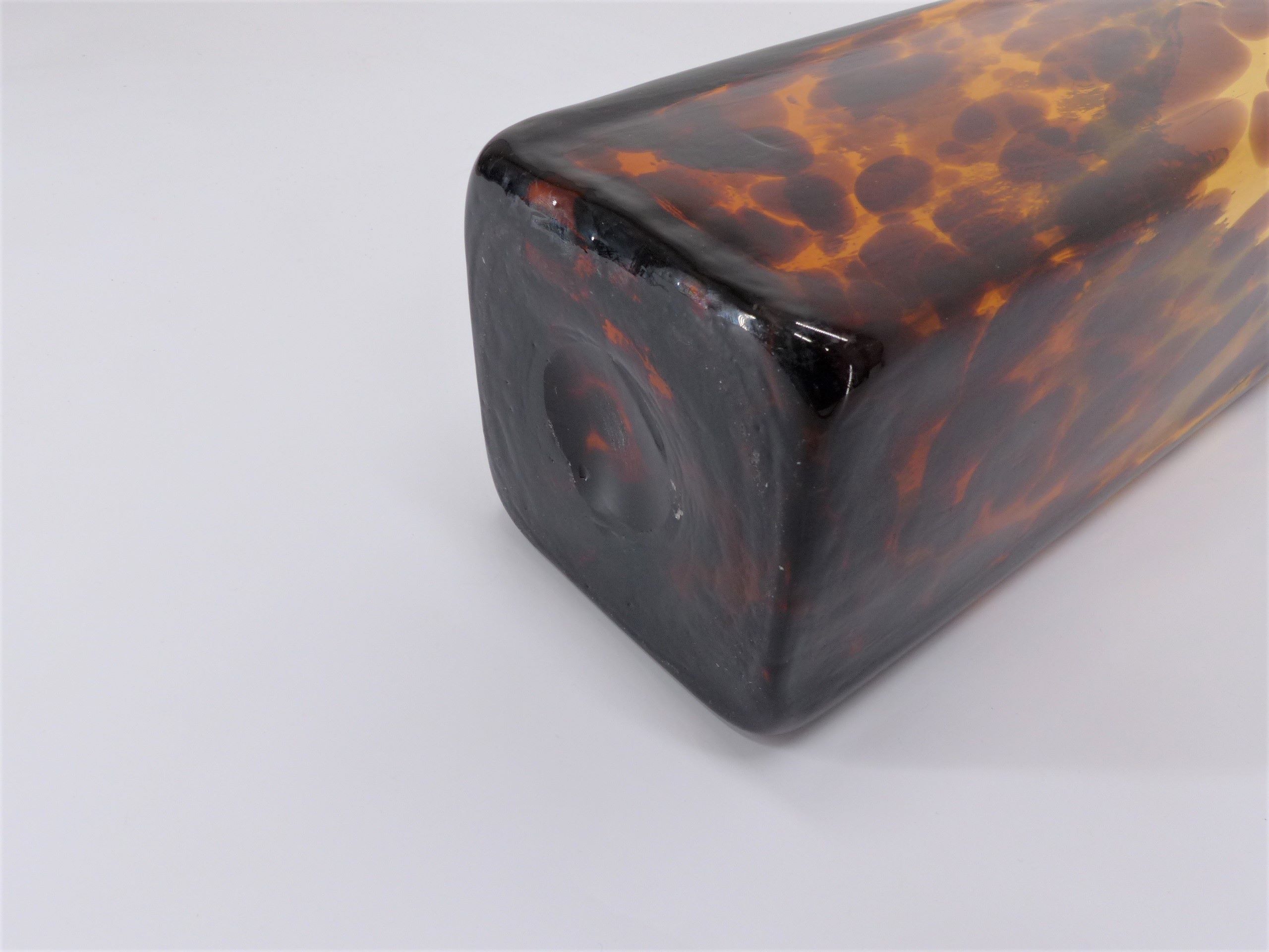 Amber Murano glass vase