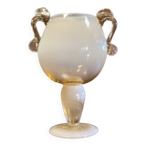 Murano : grand calice en verre soufflé
