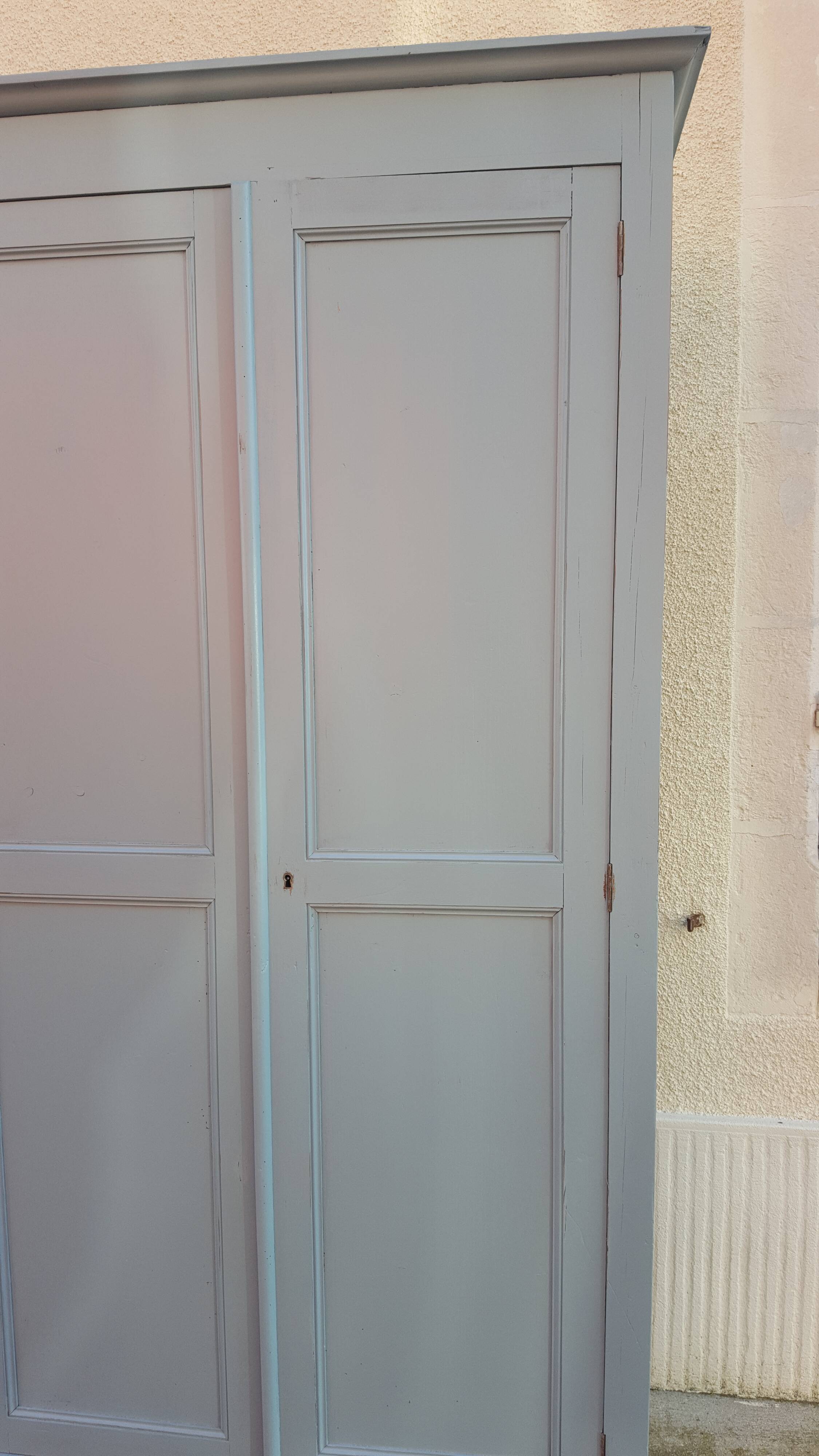 Grey blue Parisian wardrobe