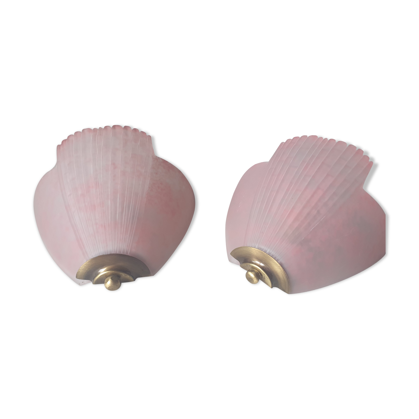 Pair of Marinha Grande glass wall lamps