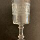 5 engraved and blown crystal digestive glasses