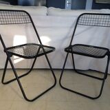 Pair of Cornedo folding chairs by TALIN - Made in Italy - 70s/80s