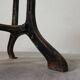 Industrial table, garden table with hard stone slab on cast iron frame, 1930s