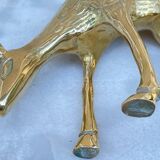 Vintage fawn solid brass animal