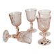Petits verres à vin Luminarc vintage français des années 70, gobelets à liqueur Rosaline