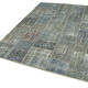 Hand-knotted oriental overdyed 174 cm x 240 cm grey patchwork carpet