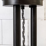 Iron floor lamp, glass and marble, Italy 70s