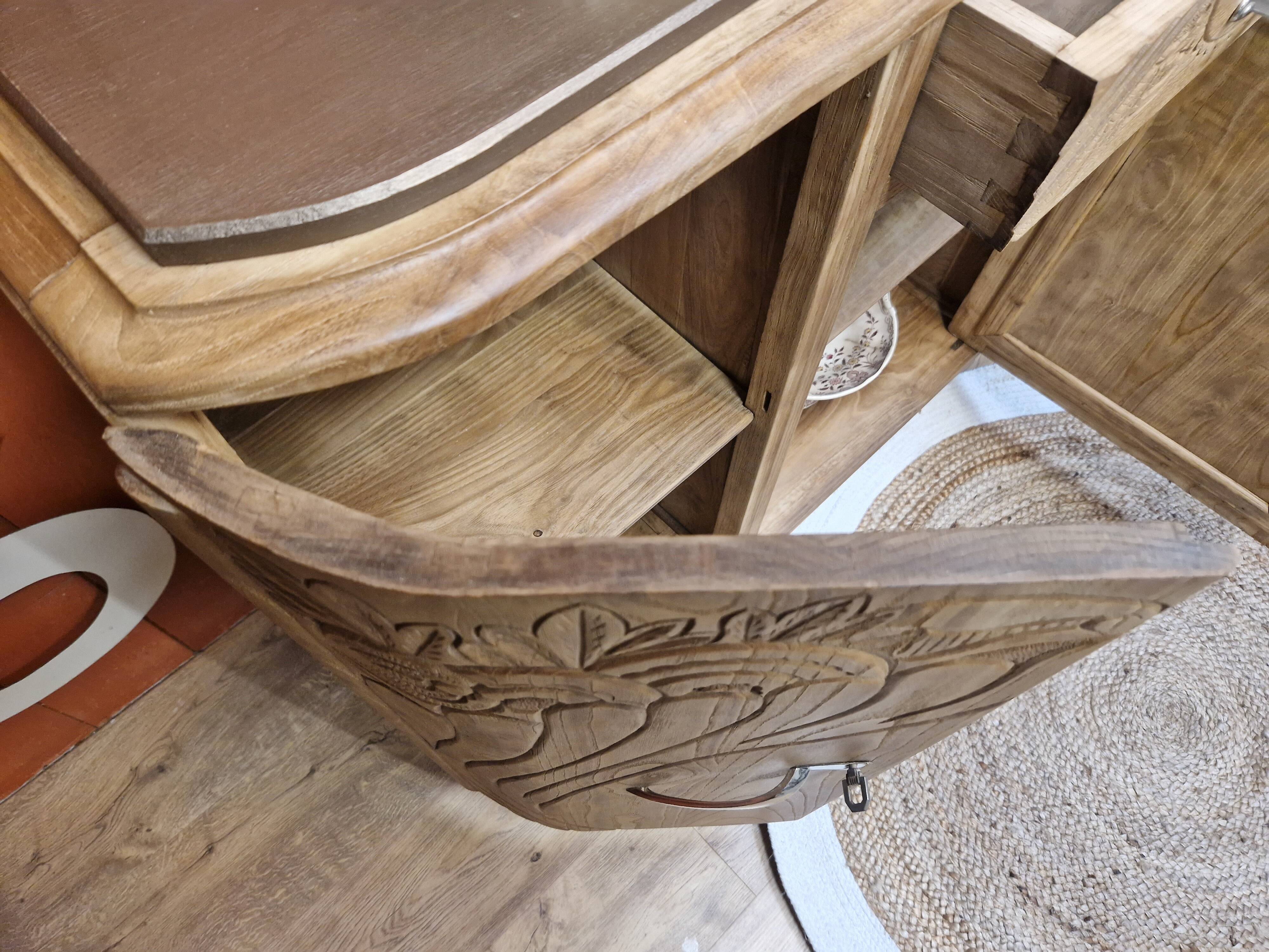 Renovated art deco oak sideboard