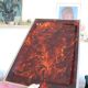 Vintage 70s tortoiseshell style lucite tray