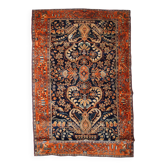 Tapis persan Sarouk antique fait main 4,1' x 6,7' (125 cm x 204 cm) années 1920 - 1B782