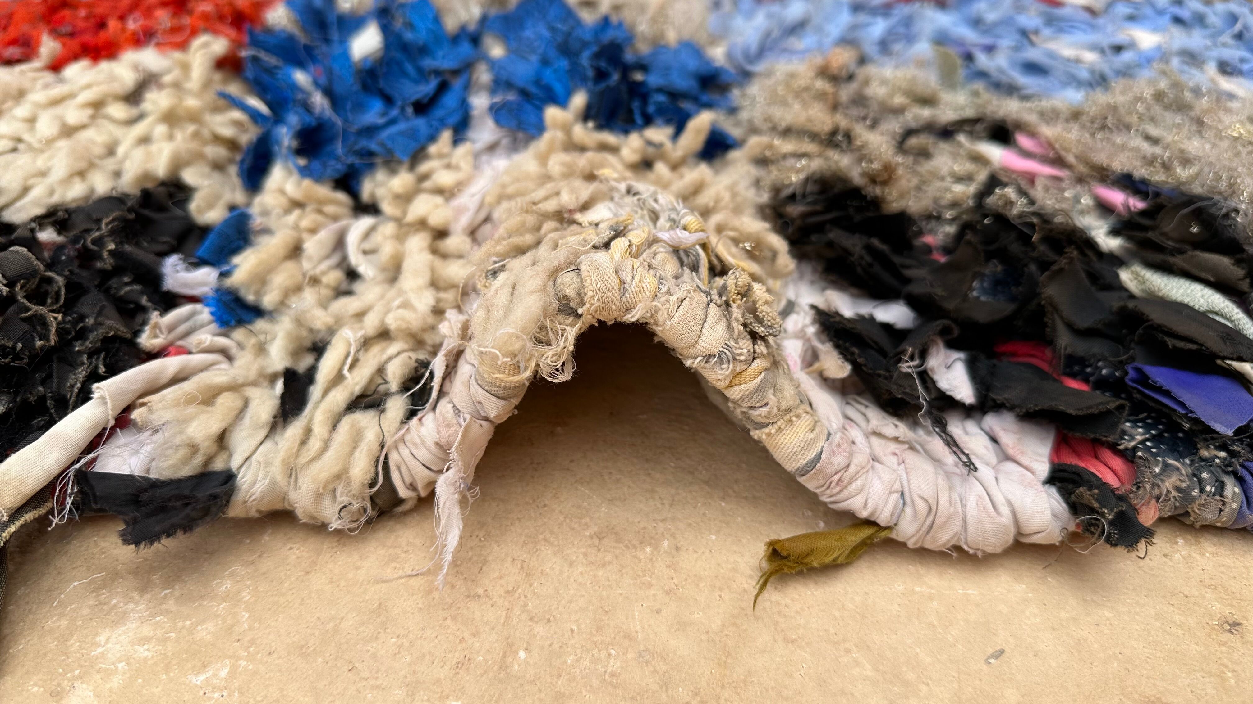 Berber Boucherouite Carpet - 83 x 212