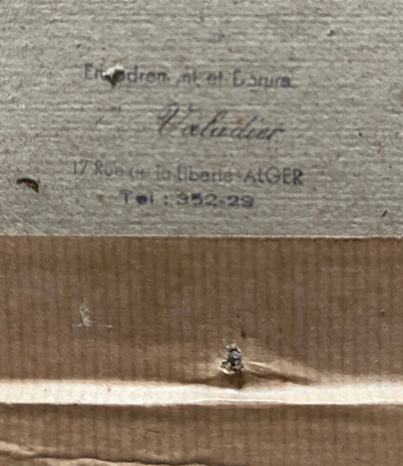 HSTP painting (Bouquet of flowers" circa 1950 mention Algiers