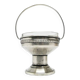 Art Deco sugar bowl, silver-plated brass, crystal, Poland, 1930s