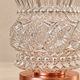 Punkette — Vintage table lamp in transparent glass with rose gold reliefs.