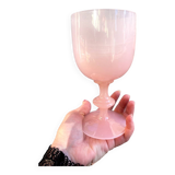 Pale pink opaline goblet glass