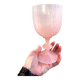 Verre a pied verre calice en opaline rose pâle
