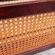 Folding magazine holder wood and caning by Cesare Lacca, made in Italy